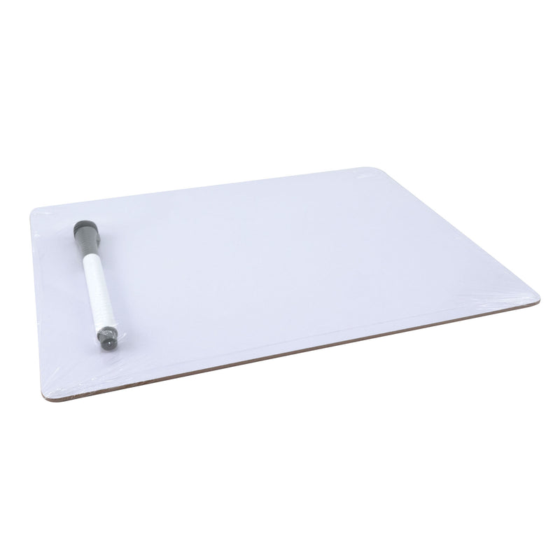 Dry Erase Whiteboard, 1-Sided, Plain, with Marker-Eraser, 9" x 12"
