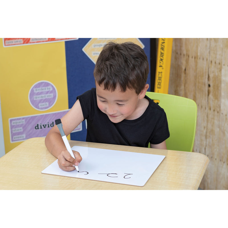 Dry Erase Whiteboard, 1-Sided, Plain, with Marker-Eraser, 9" x 12"