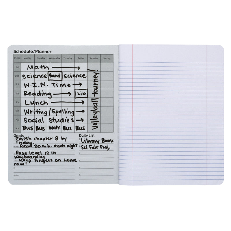 (6 Ea) College Comp Book W-dryerase Blk