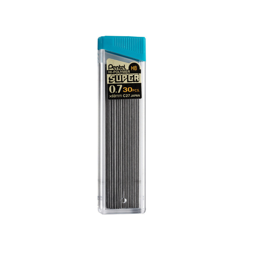 (12 Ea) Pentel Hb Super Hi Polymer 0.7mm Black 30 Per Pk