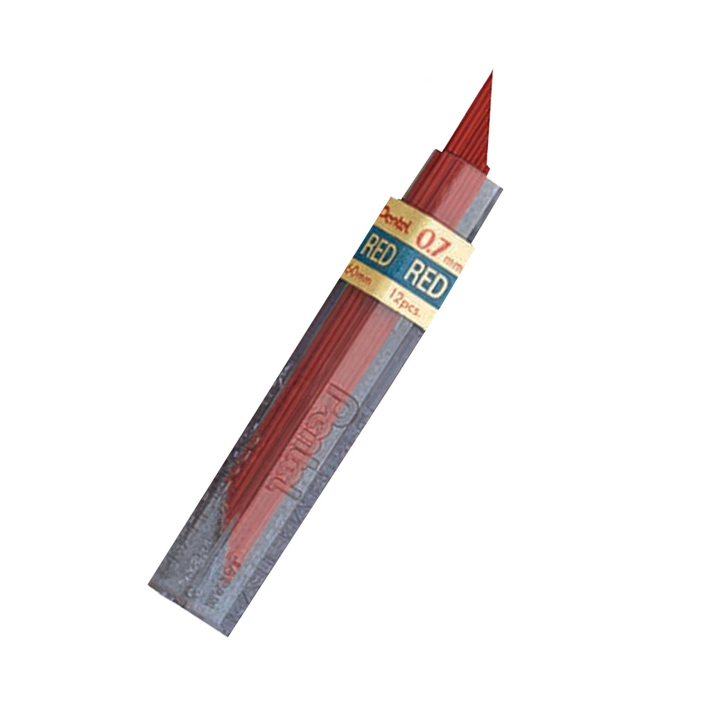 Pentel Hb Super Hi Polymer 0.7mm Red Leads