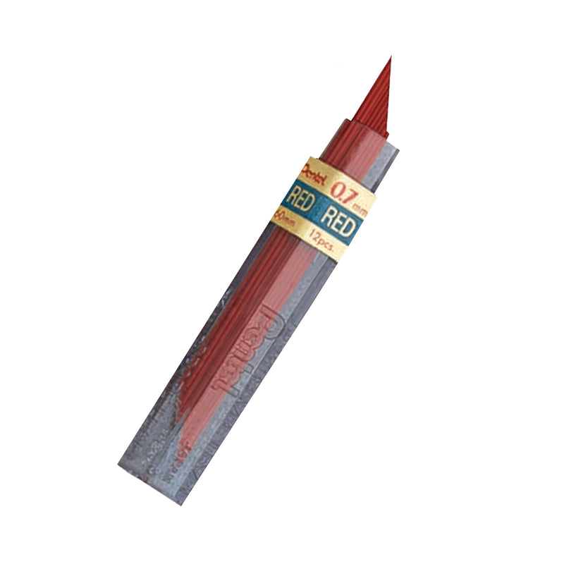 Pentel Hb Super Hi Polymer 0.7mm Red Leads