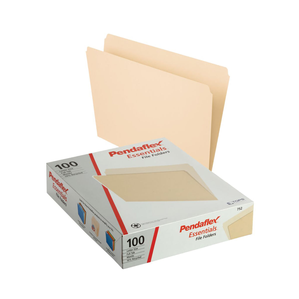 100ct Straight Manila File Folders