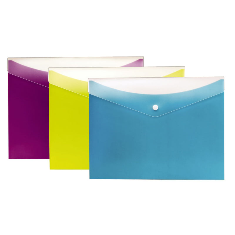 (2 Pk) 3ct Poly Snap Envelope Ltr