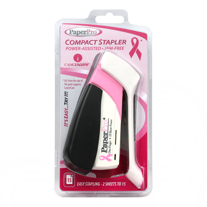 Paperpro Compact Pink Ribbon Stapler