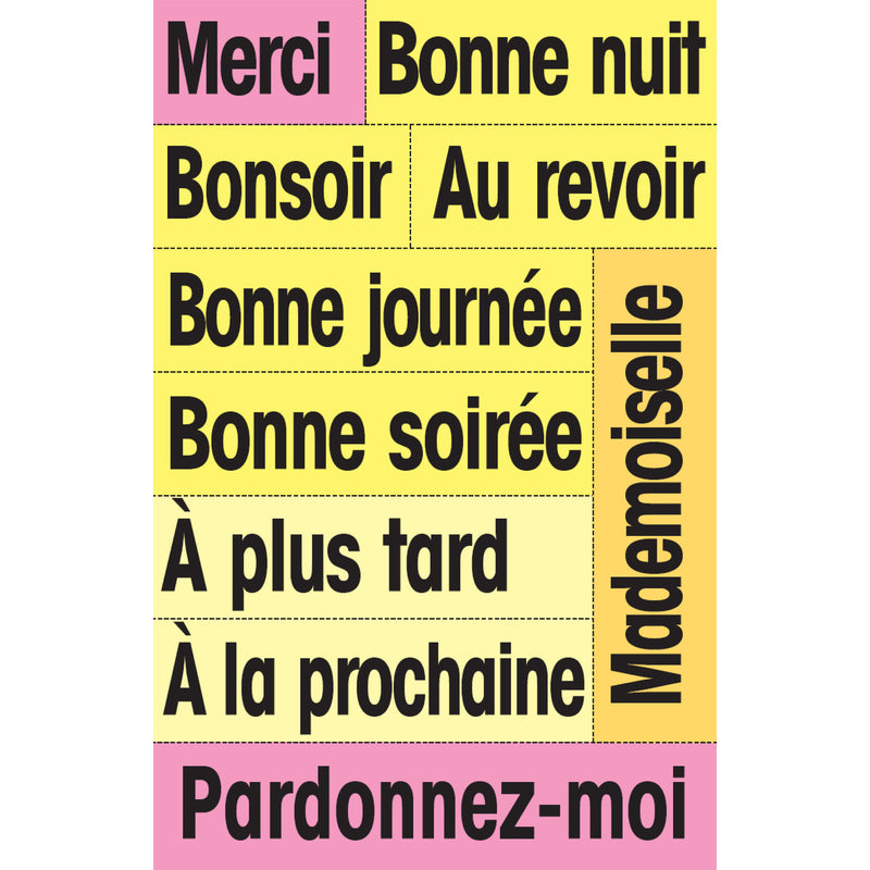 High-freq Vocab Card Set French