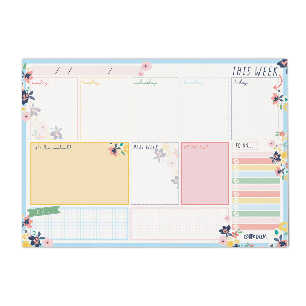 Weekly Planner Pad Ditzy Floral 6ct