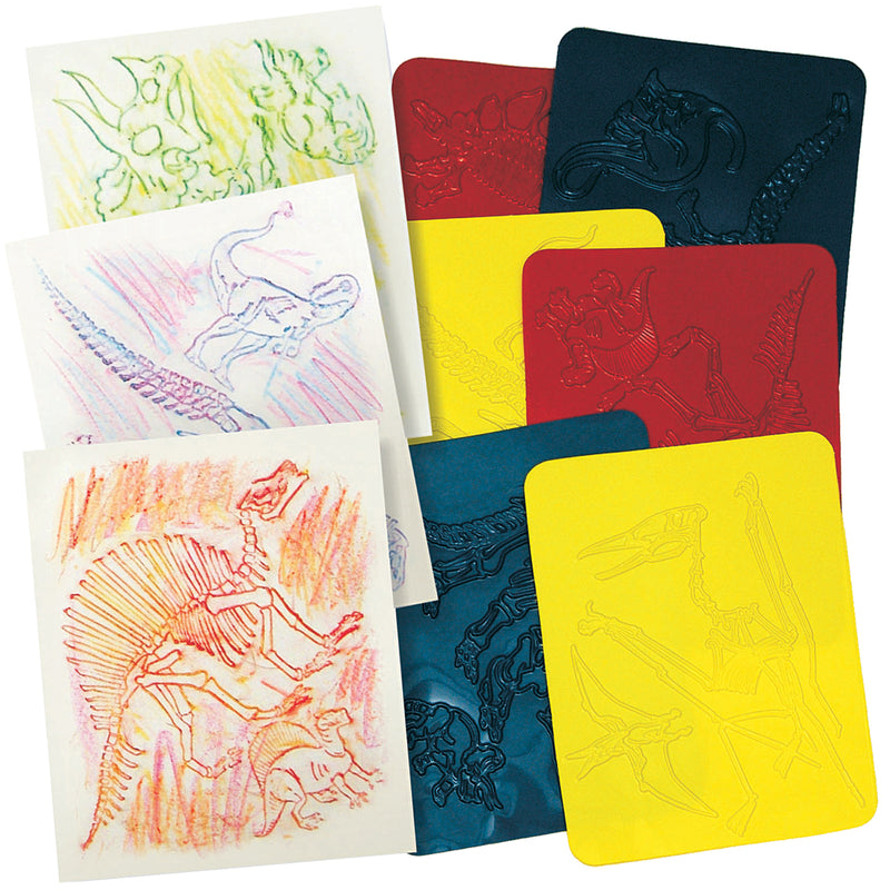 (2 Pk) Dinosaur Rubbing Plates
