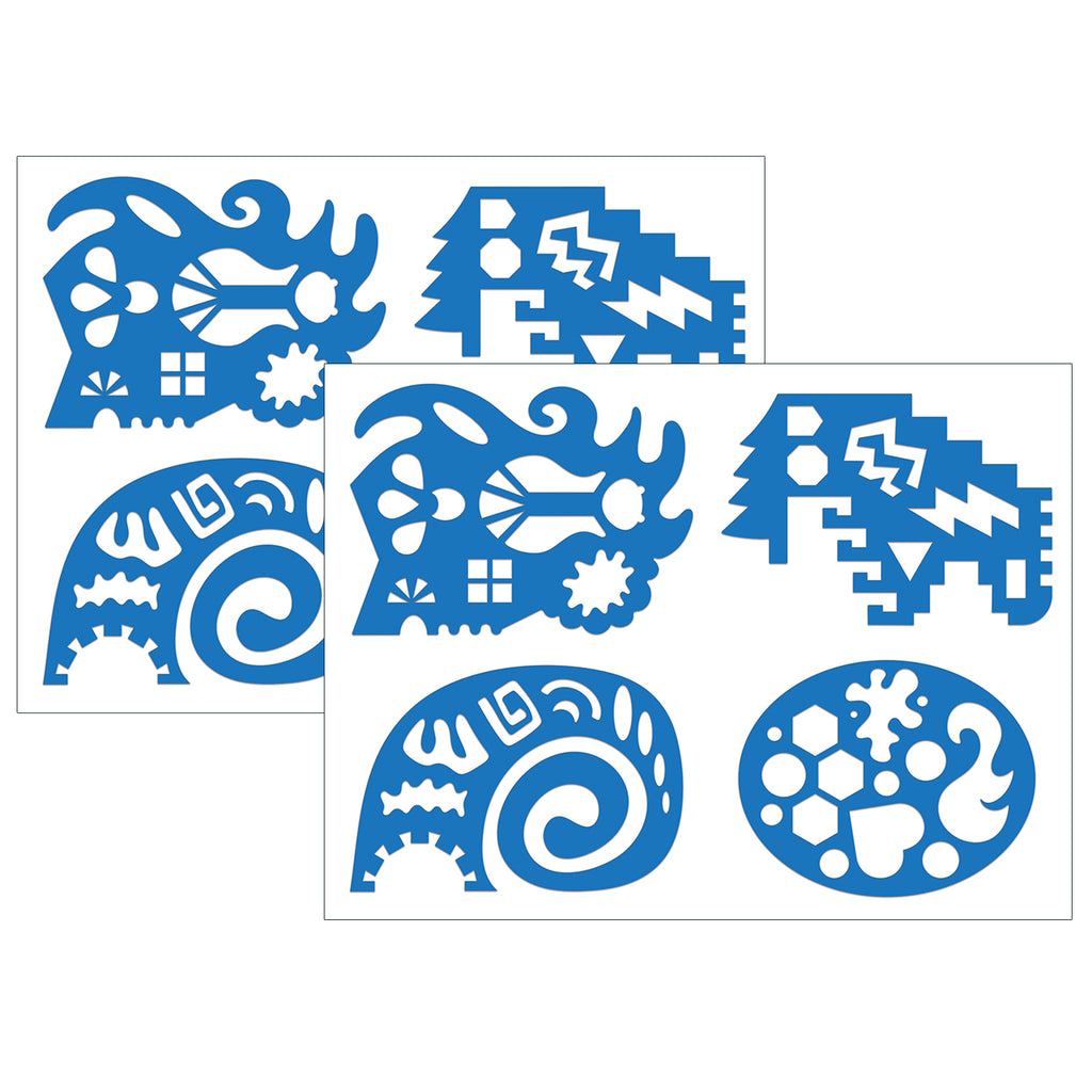 (2 Pk) Unruly Rulers Stencils