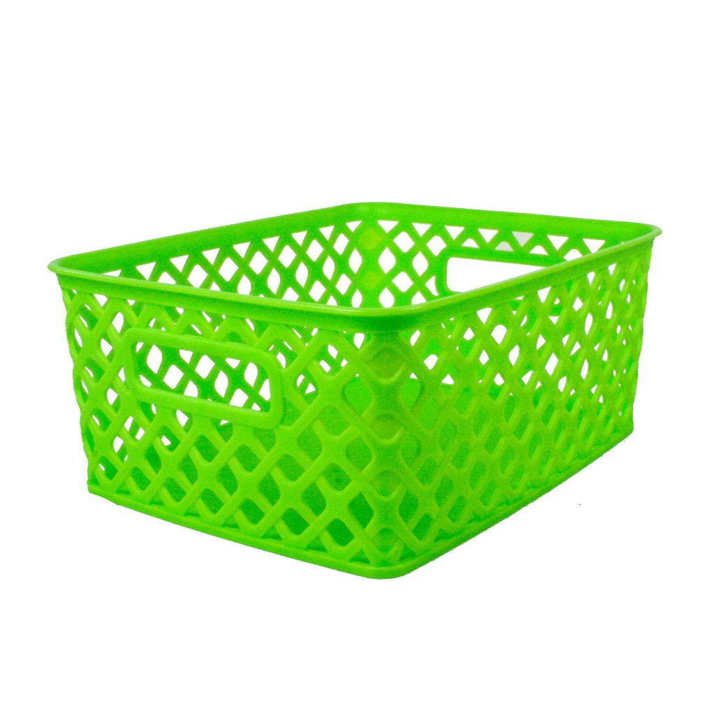 (3 Ea) Small Lime Woven Basket