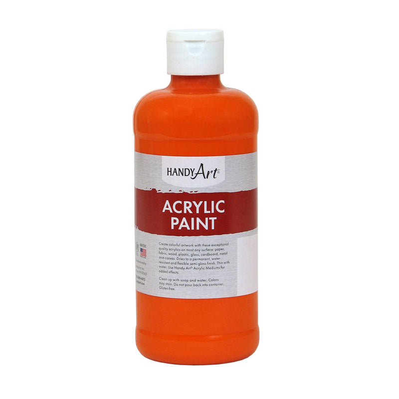 (3 Ea) Acrylic Paint 16 Oz Chrome Orange