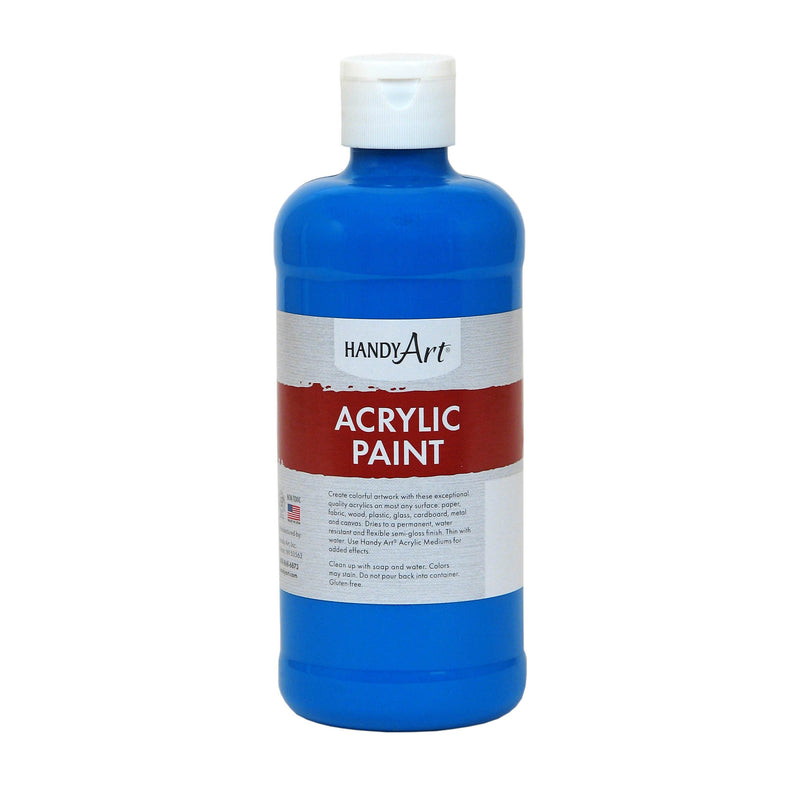 (3 Ea) Acrylic Paint 16 Oz Cobalt Blue