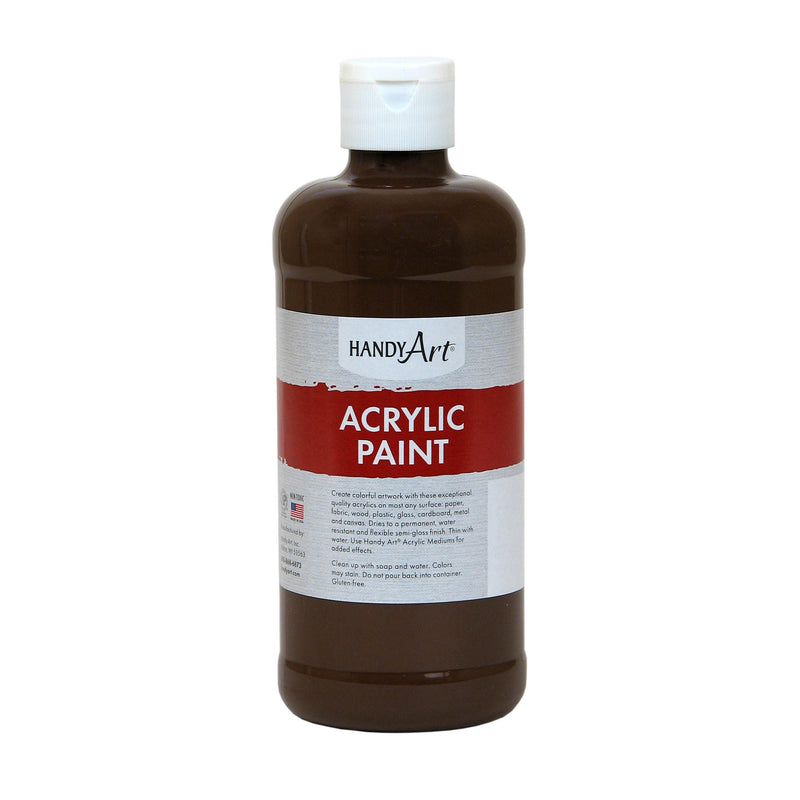 (3 Ea) Acrylic Paint 16 Oz Burnt Umber