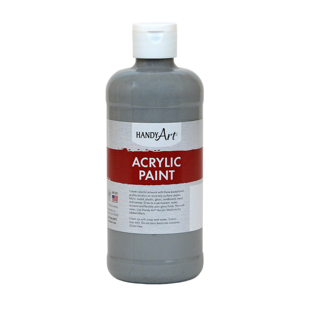 (3 Ea) Acrylic Paint 16 Oz Gray