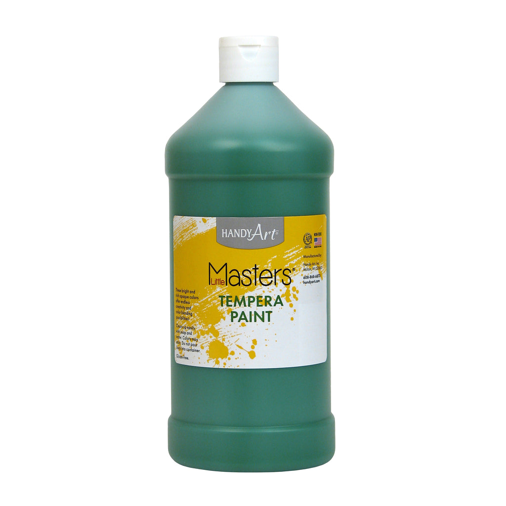 (6 Ea) Little Masters Green 32oz Tempera Paint