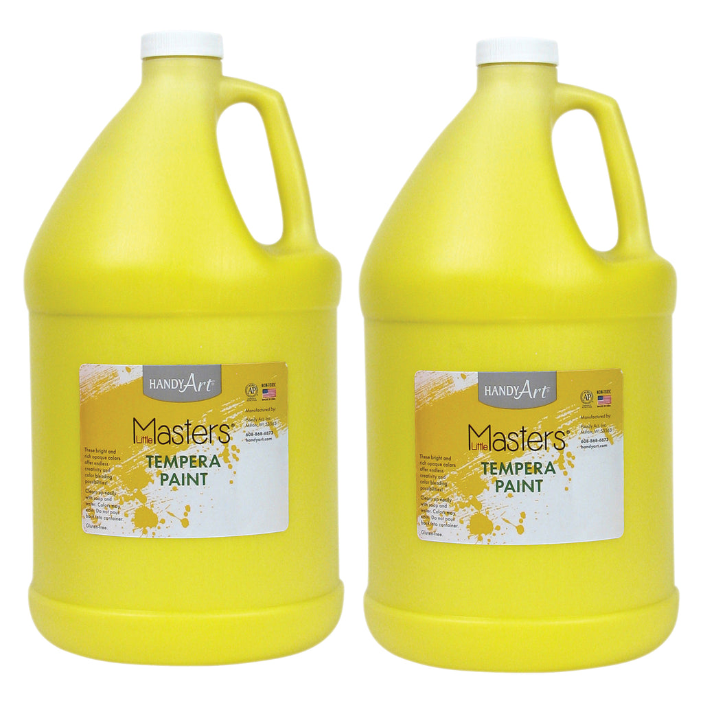 (2 Ea) Little Masters Yellow 128oz Tempera Paint