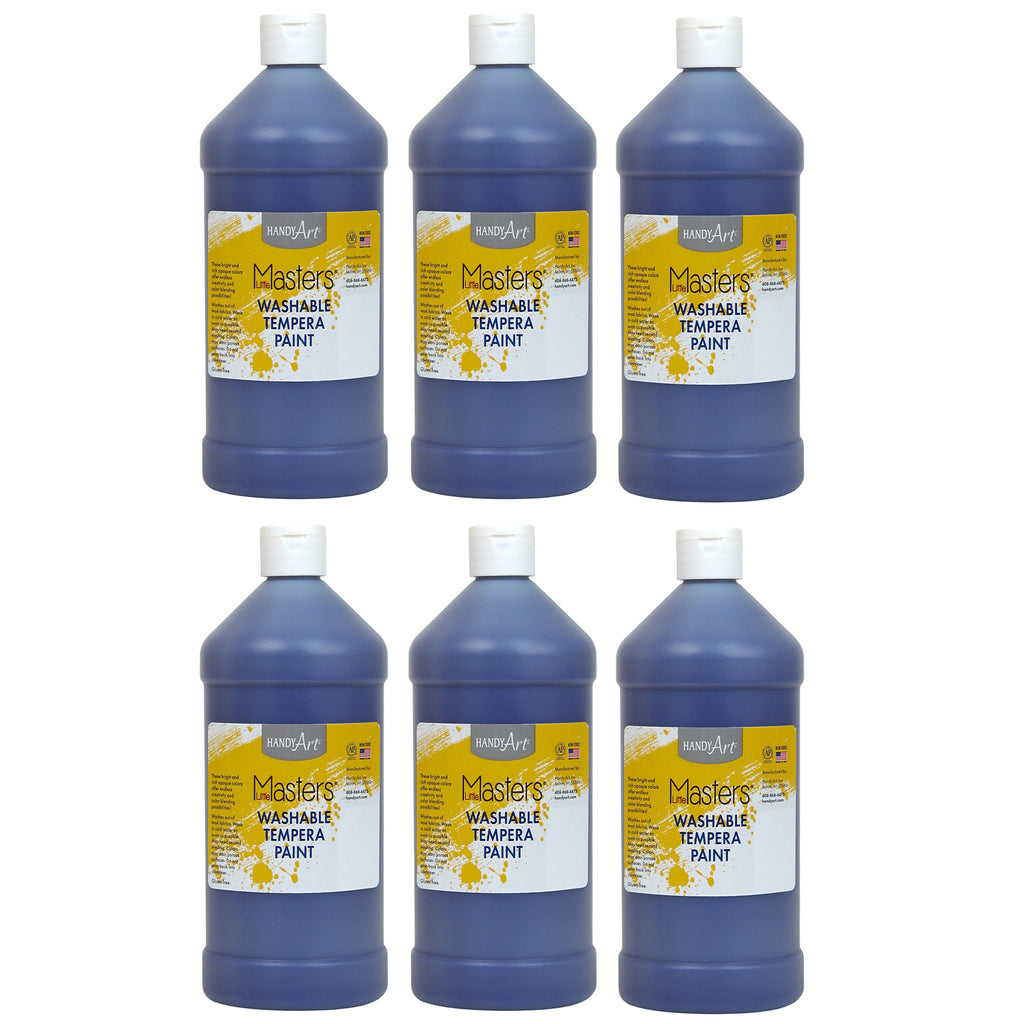 (6 Ea) Little Masters Violet 32oz Washable Paint