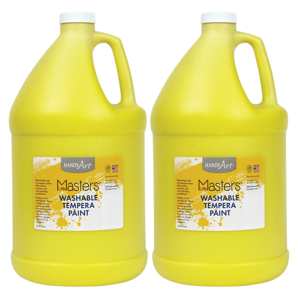 (2 Ea) Little Masters Yellow 128oz Washable Paint