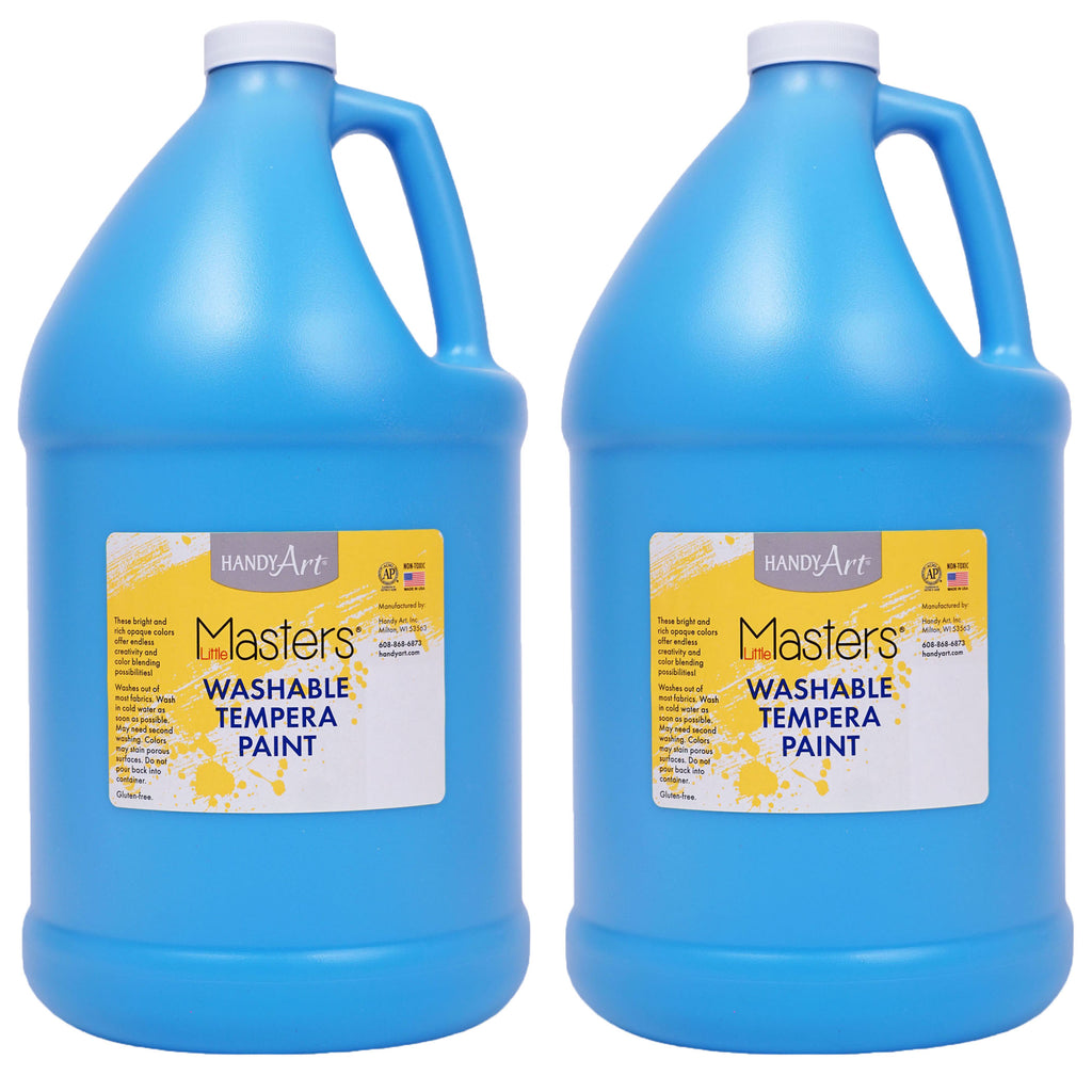 (2 Ea) Wshble Tempera Paint Gallon Lt Blue Little Masters