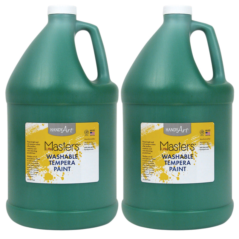 (2 Ea) Little Masters Green 128oz Washable Paint