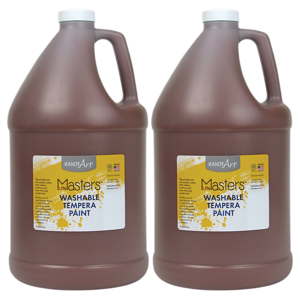 (2 Ea) Little Masters Brown 128oz Washable Paint