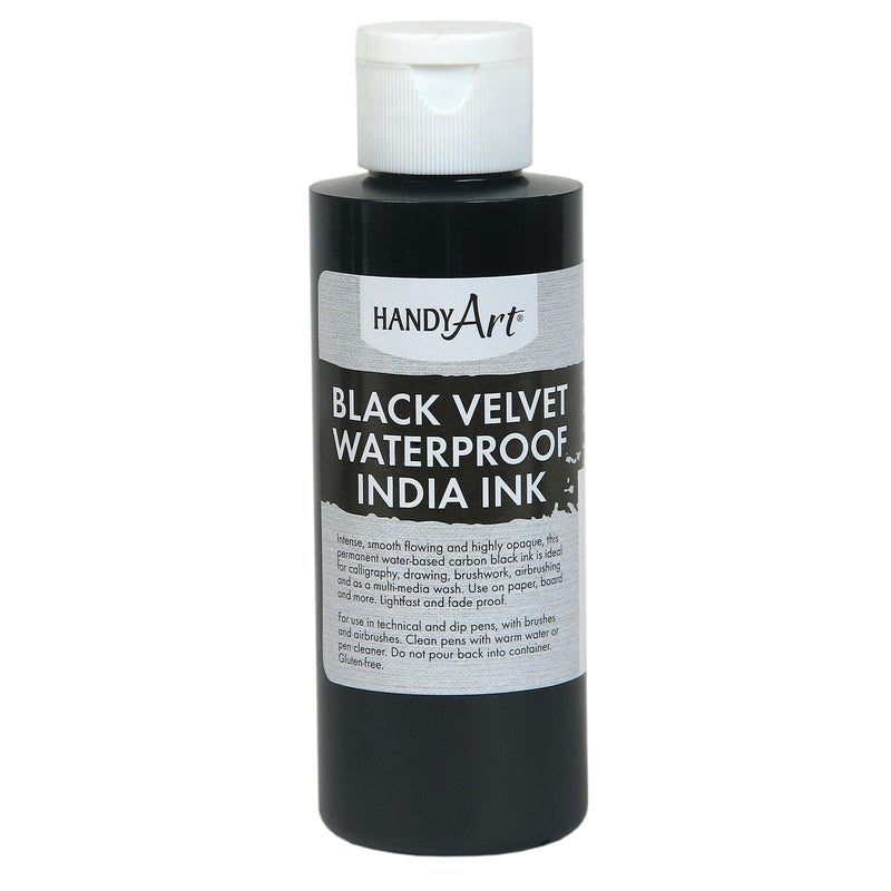 (3 Ea) 4oz Blk Velvet India Ink