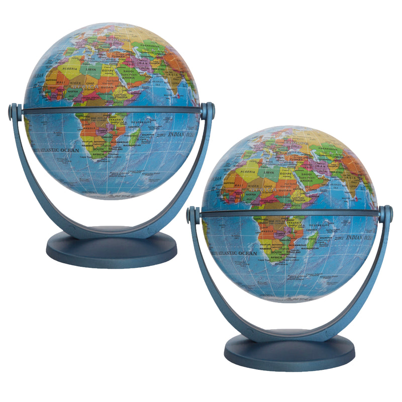 (2 Ea) 4in Blue Ocean Gyroglobe