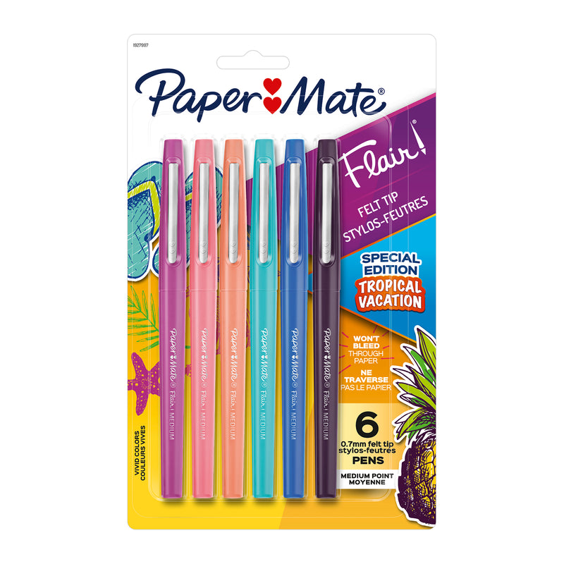 (3 Pk) 6ct Med Flair Tropical Pens