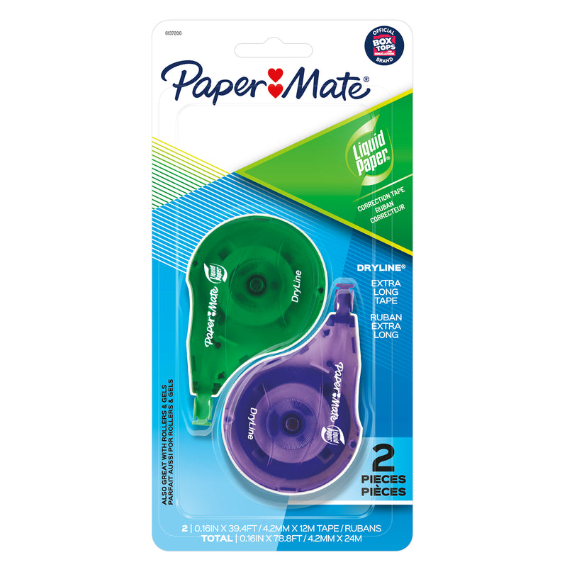 (3 Pk) 2ct Papermate Correcton Tape