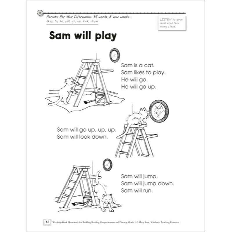 Reading Comp & Fluency Gr 1 Week By Week