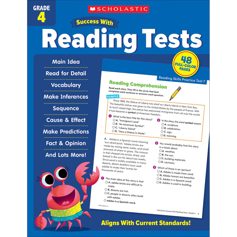 Success With Reading Tests: Grade 4