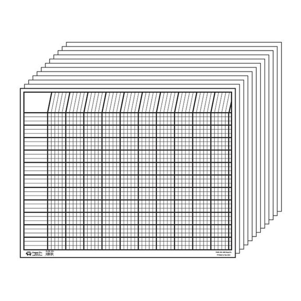 Horizontal Incentive Chart Set Wht