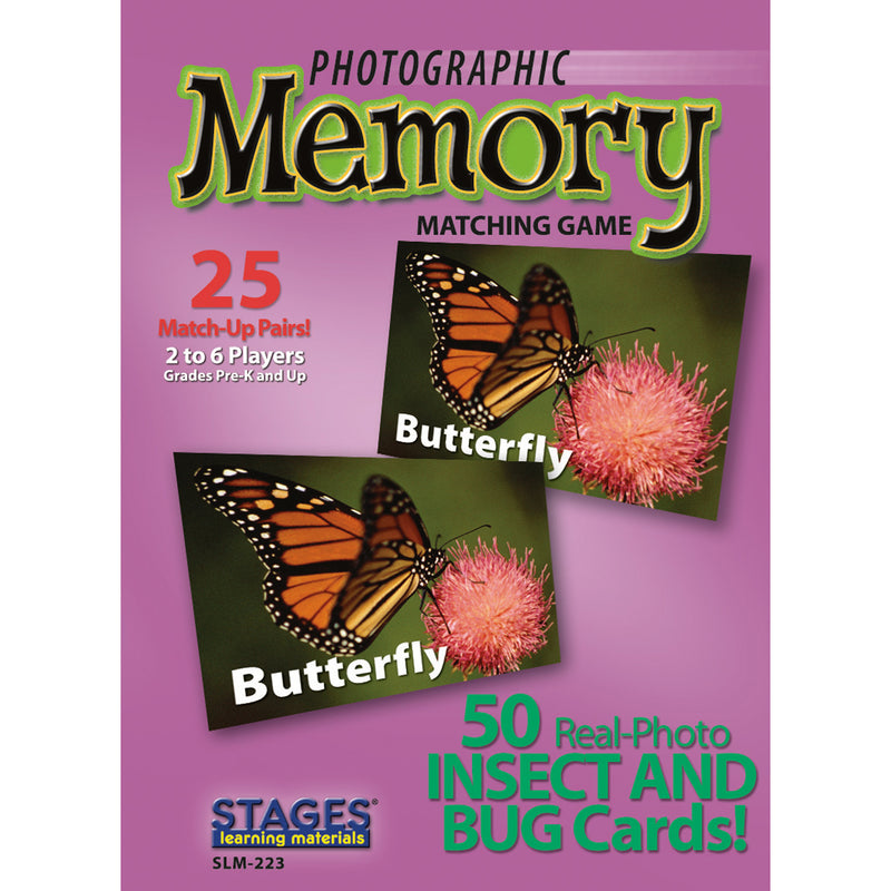 Insects & Bugs Photographic Memory Matching Game