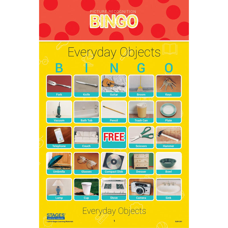 Picture Recognition Bingo Game 5 St