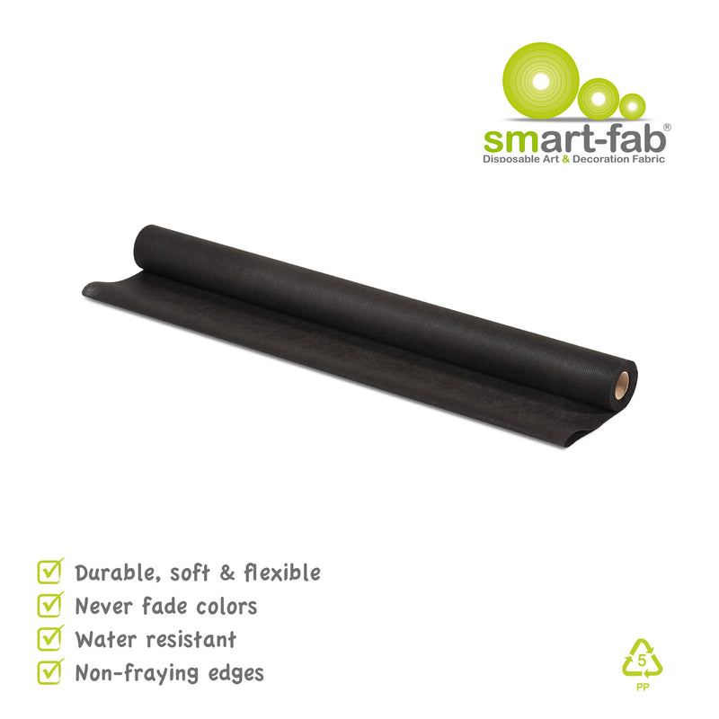 Smart Fab  Black 24in X 18ft Roll Disposable Art & Decoration Fabric