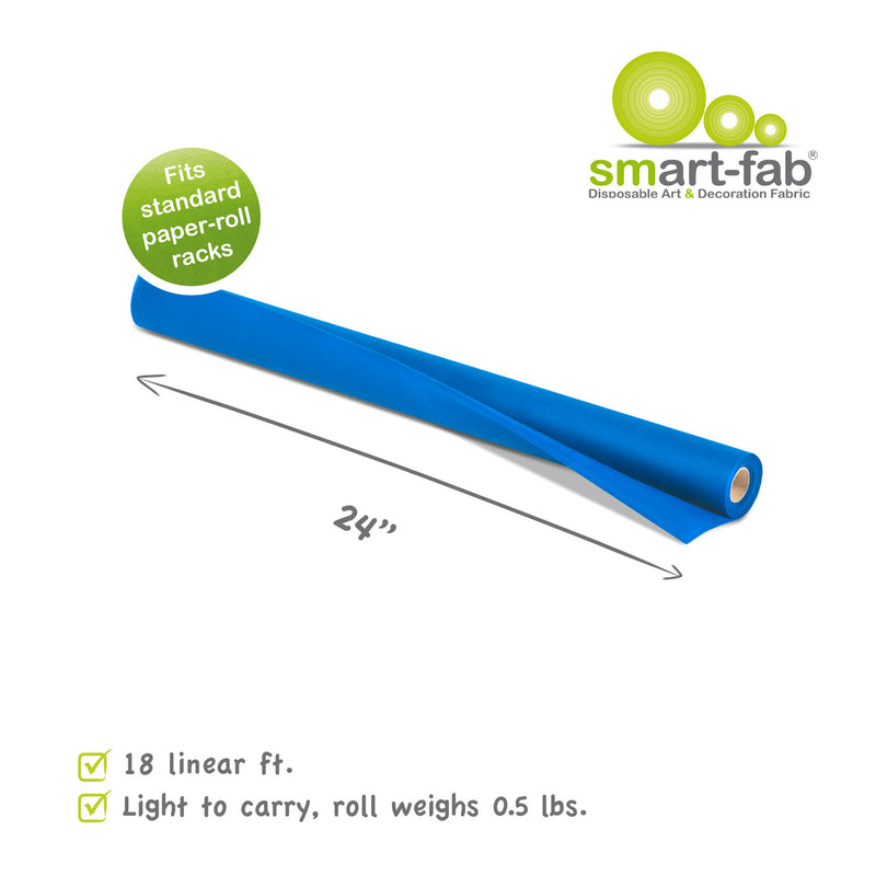 Smart Fab Blue 24in X 18ft Roll Disposable Art & Decoration Fabric
