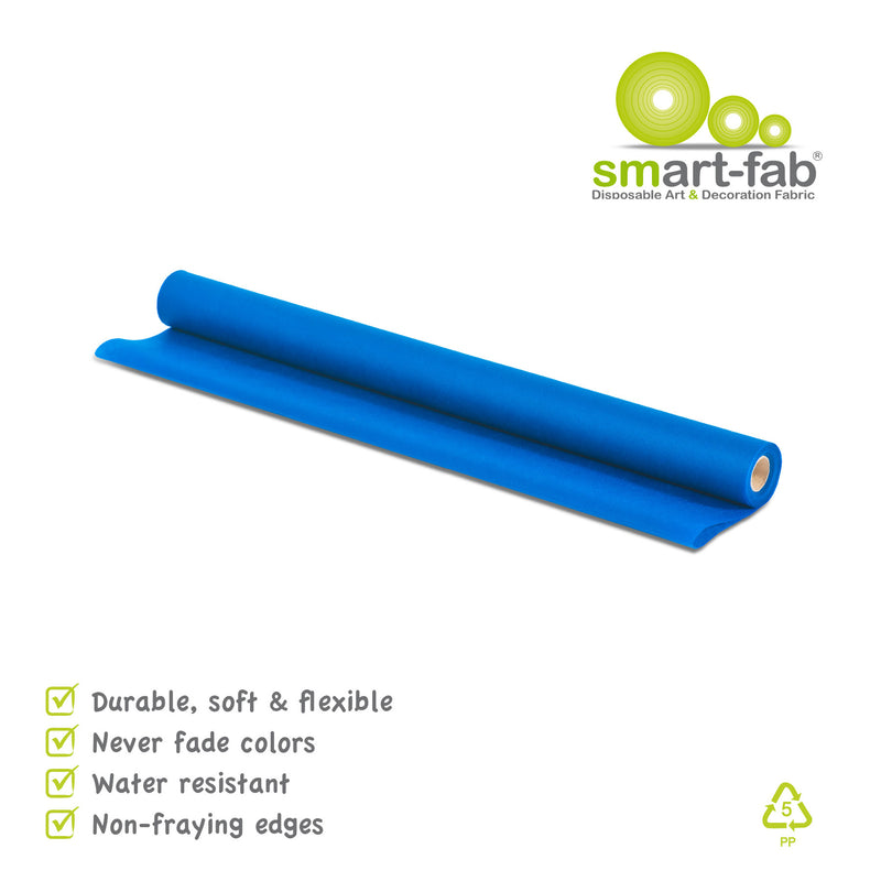 Smart Fab Blue 24in X 18ft Roll Disposable Art & Decoration Fabric