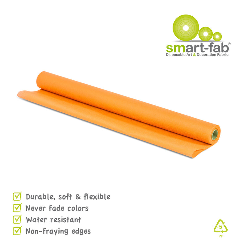 Smart Fab Orange 24in X 18ft Roll Disposable Art & Decoration Fabric