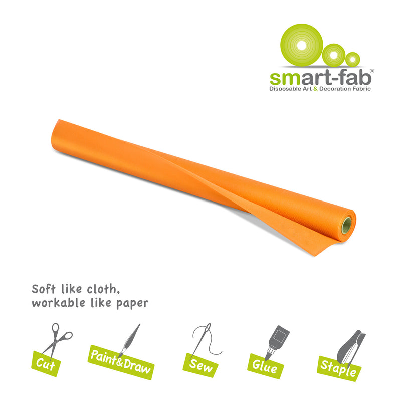 Smart Fab Orange 24in X 18ft Roll Disposable Art & Decoration Fabric
