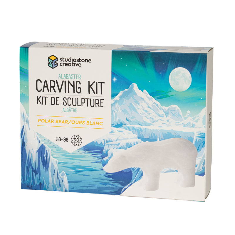 Polar Bear Alabastr Carving Kit