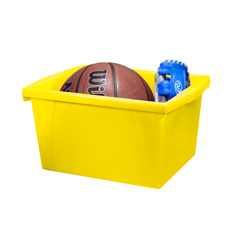 4 Gallon Storage Bin, Yellow