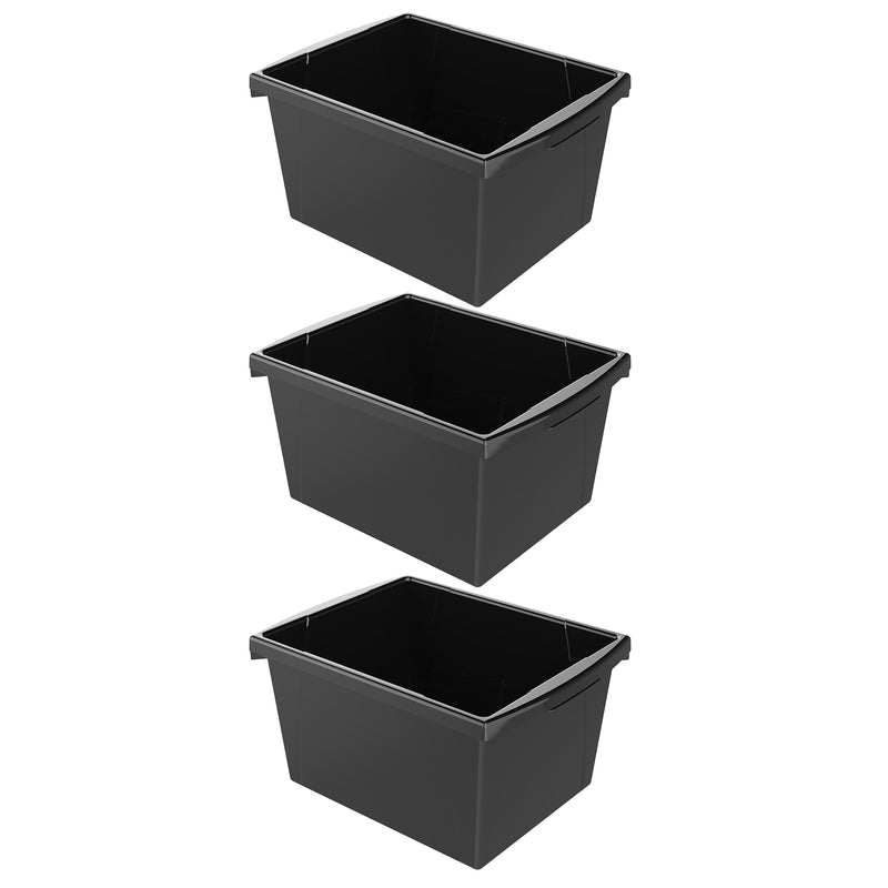 (3 Ea) Small Blk Class Storage Bin