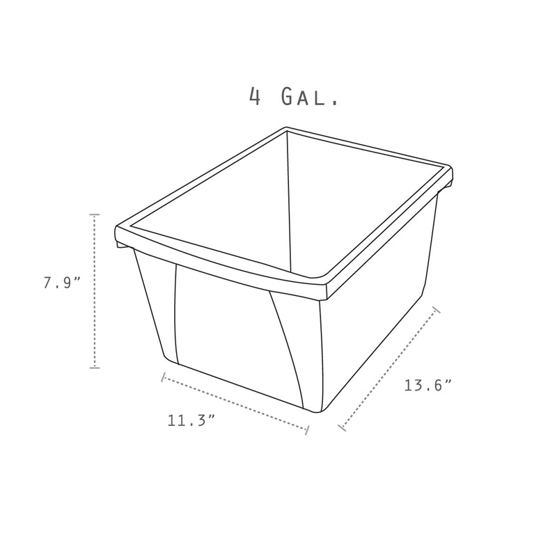 4 Gallon Storage Bin, Purple