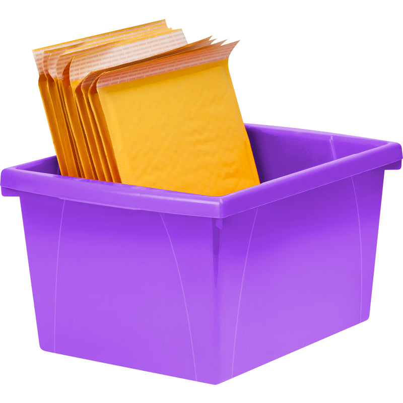 4 Gallon Storage Bin, Purple