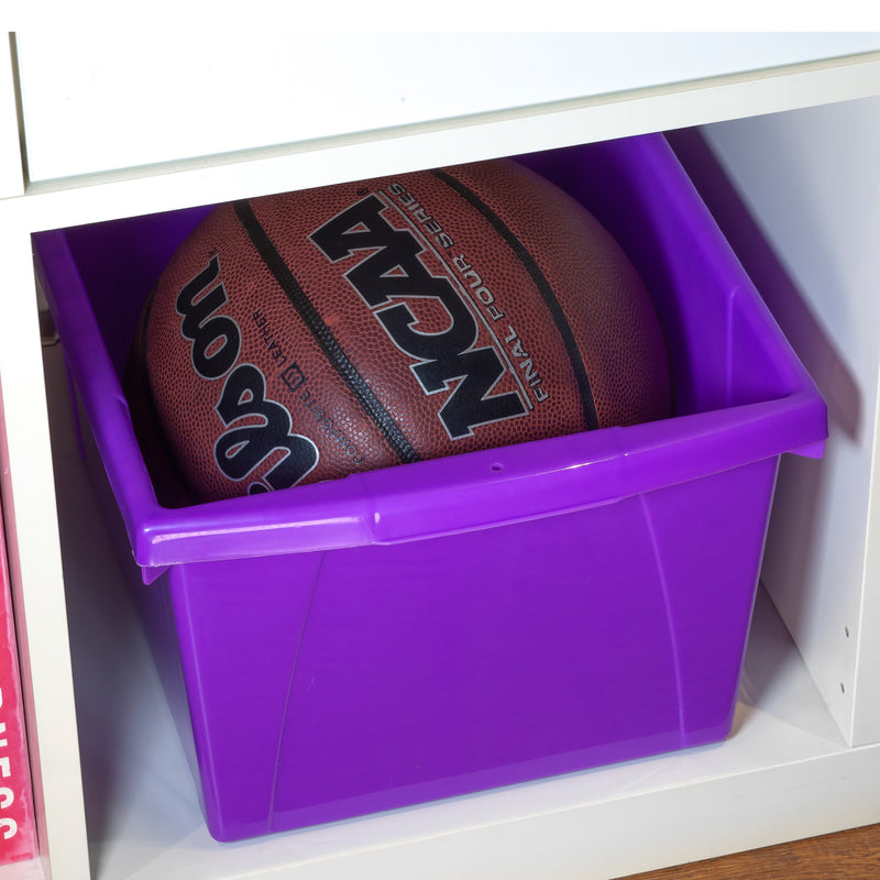4 Gallon Storage Bin, Purple