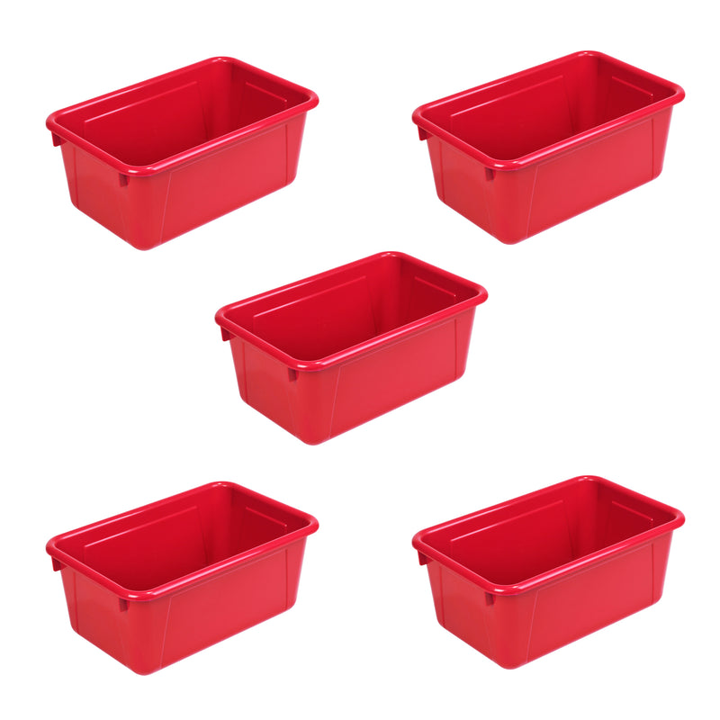 (5 Ea) Small Cubby Bin Red