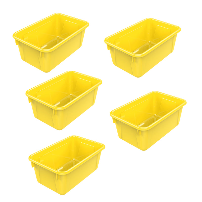 (5 Ea) Small Cubby Bin Yellow