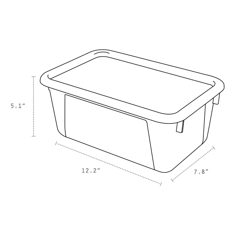 (3 Ea) Clear Cubby With Lid