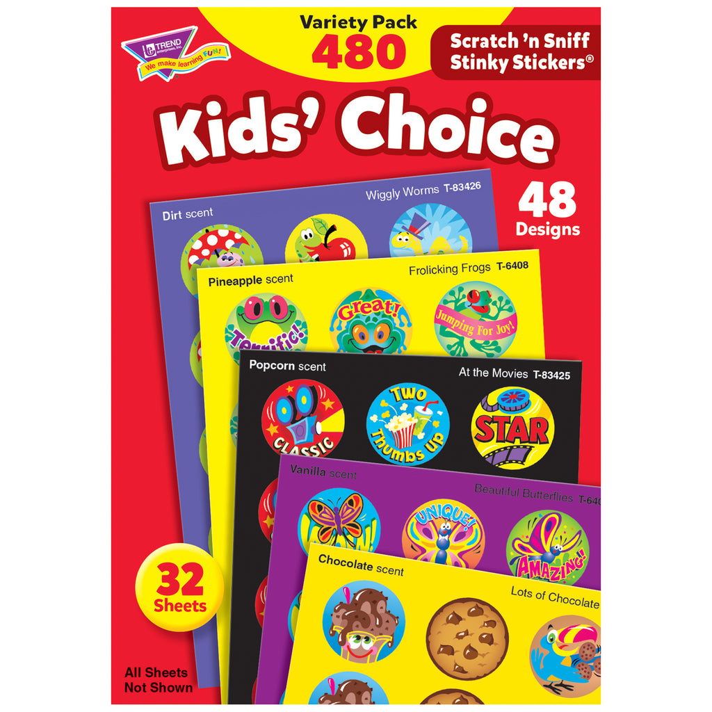 (2 Pk) Stinky Stickers Round Super 480 Per Pk Saver