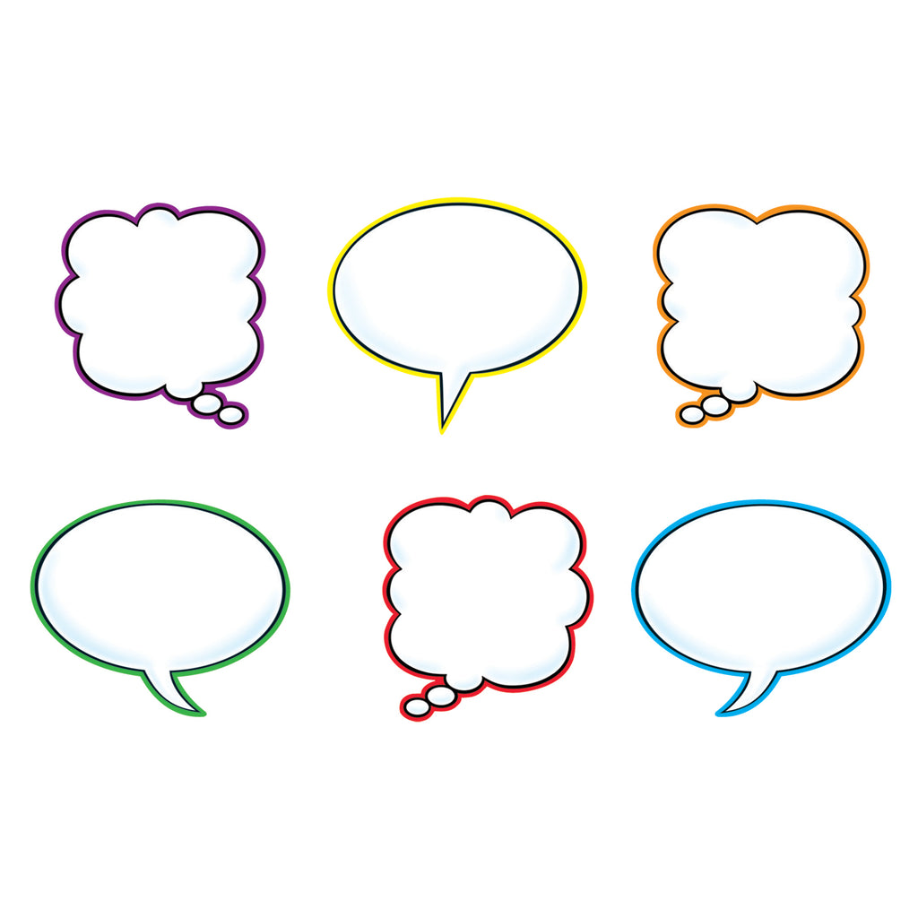 (3 Pk) Speech Balloons Variety Pk Classic Accents